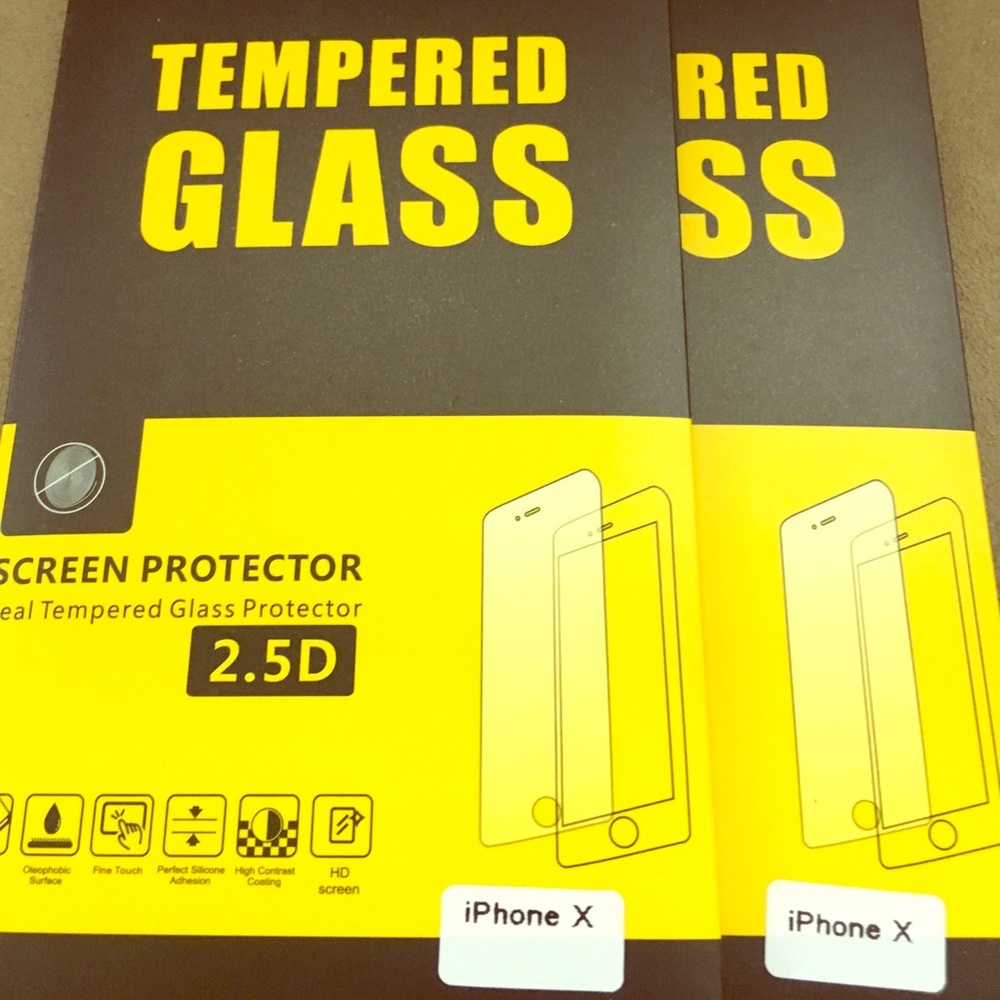 Two Top Quality Tempered Glass for iPhone X